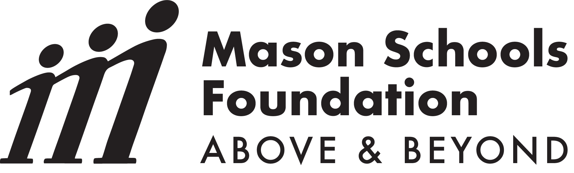 Mason schools foundation logo, black